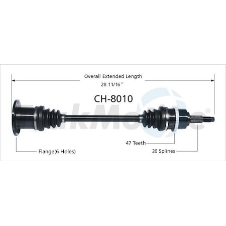 Surtrack Axle Cv Axle Shaft, Ch-8010 CH-8010
